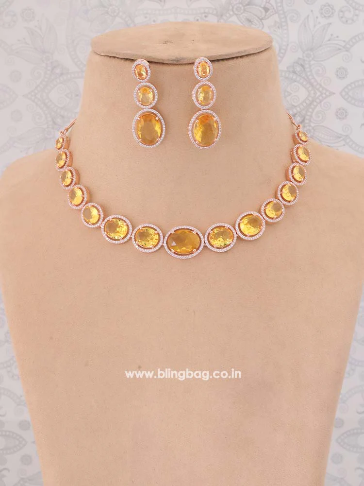 Lemon Eden Zirconia Jewellery Set - EOSS