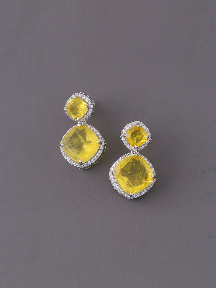 Lemon Minty Zirconia Danglers - EOSS - Image 2
