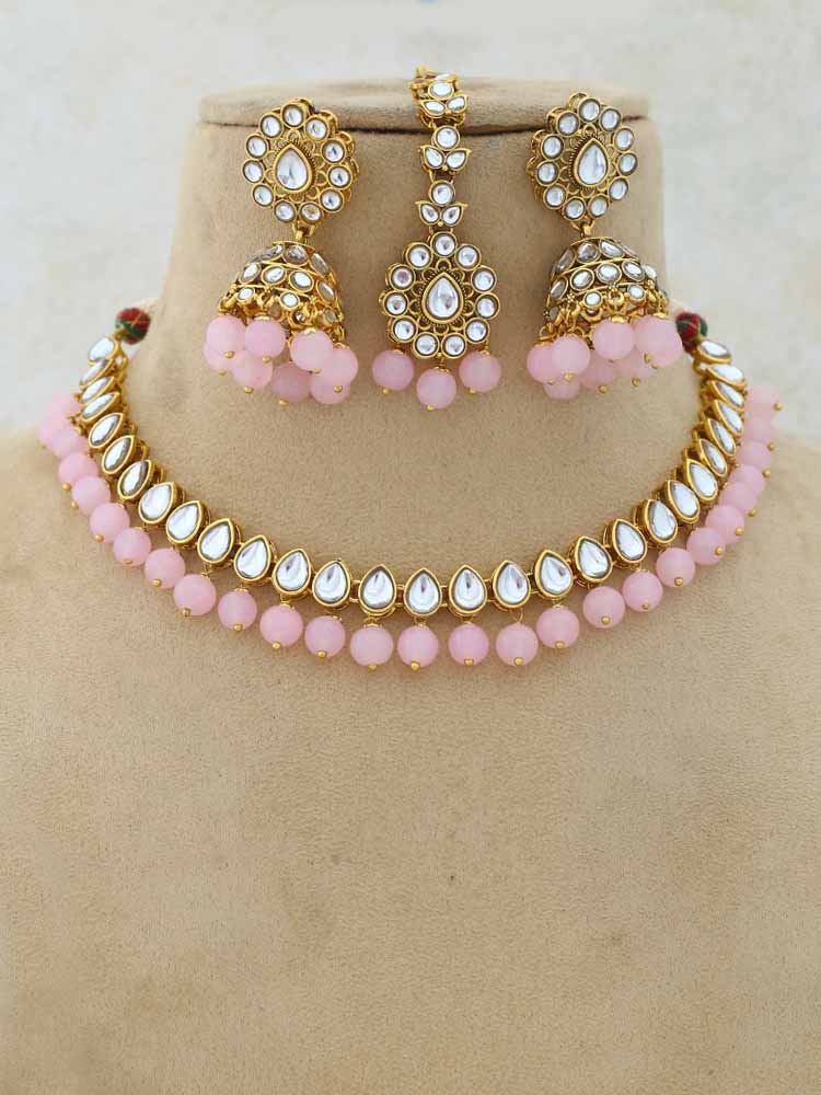 Lilac Aaradhya Kundan Jewellery Set - Image 2