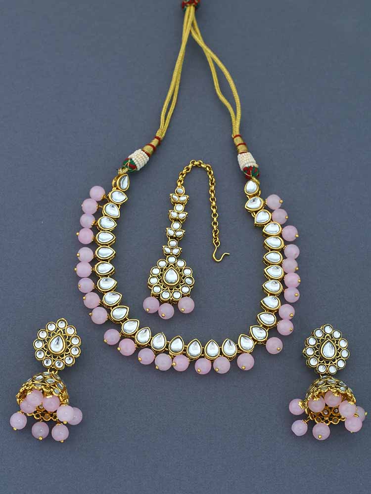 Lilac Aaradhya Kundan Jewellery Set - Image 3