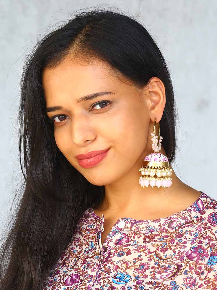 Lilac Rajamani Jhumkis - EOSS - Image 2