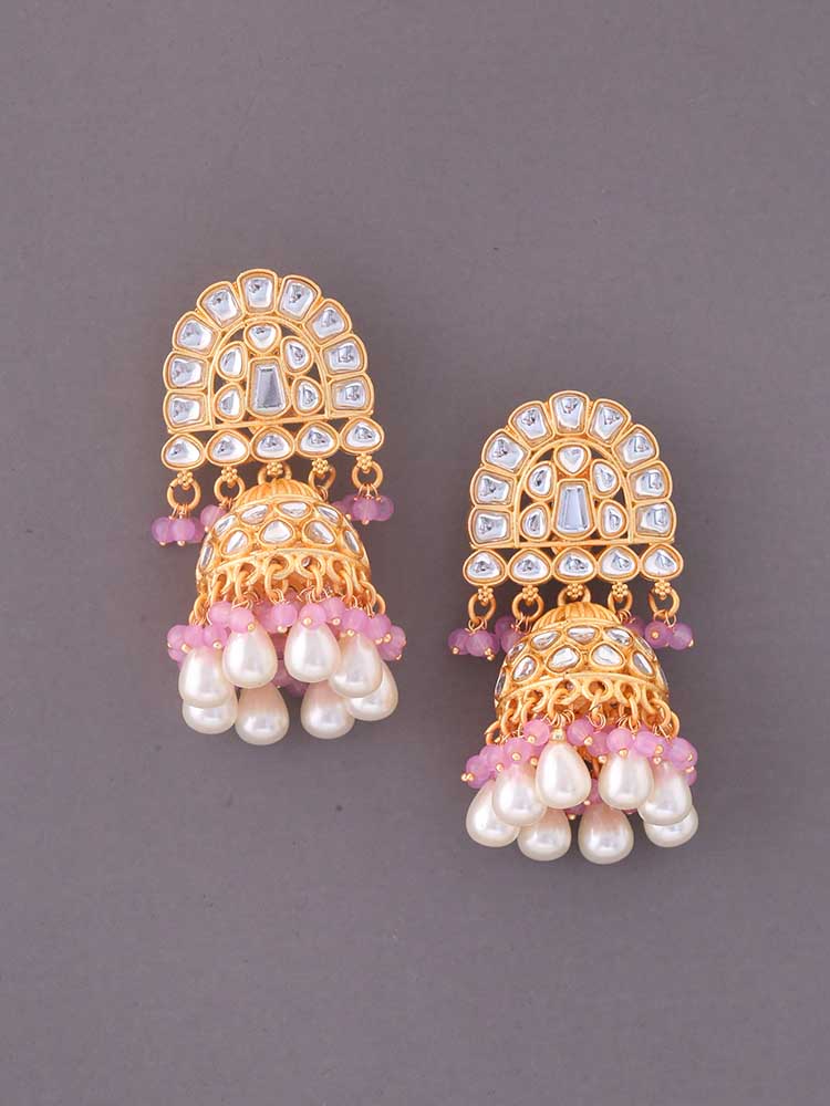 Lilac Romini Jhumkis - Image 2