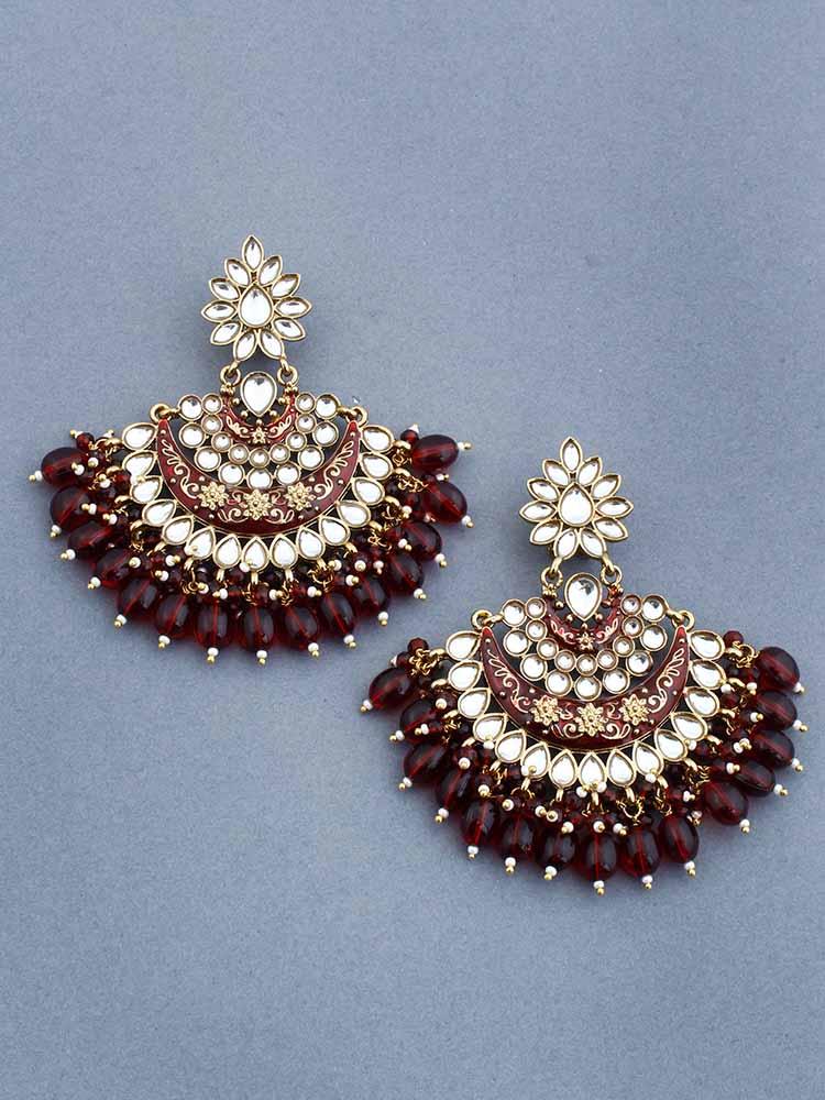 Maroon Ajaya Chandbalis - Image 4