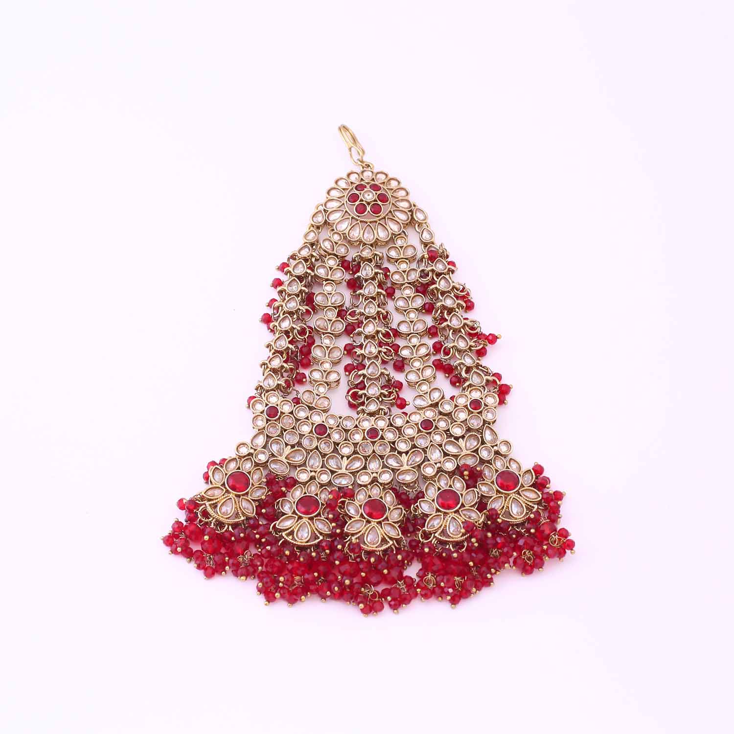 Maroon Shubani Bridal Jewellery Set - Image 9