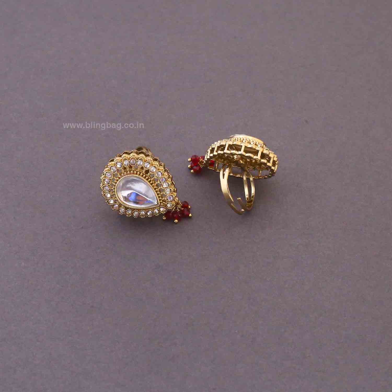 Maroon Sneha Bridal Jewellery Set - Image 7