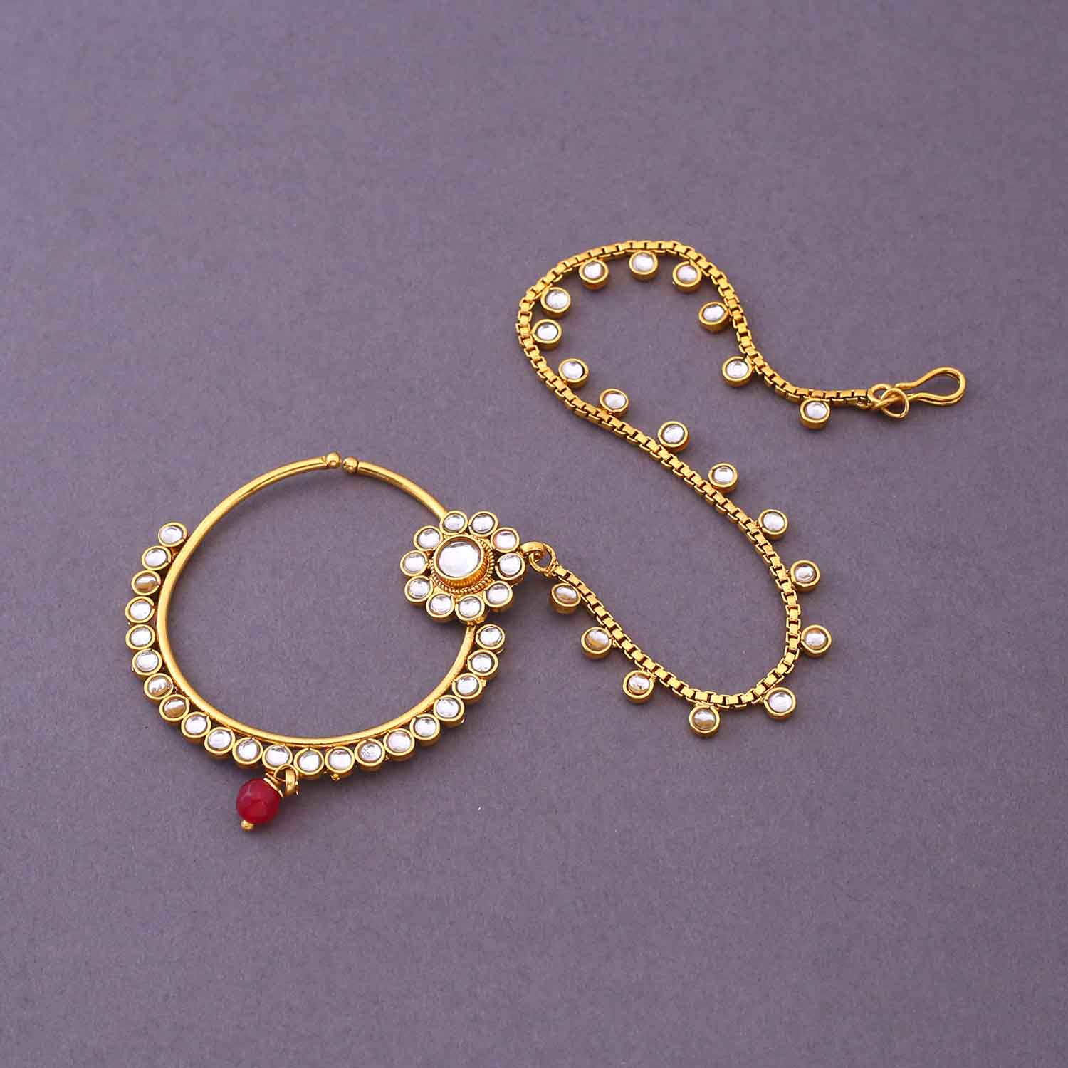 Maroon Suhani Bridal Jewellery Set - Image 10