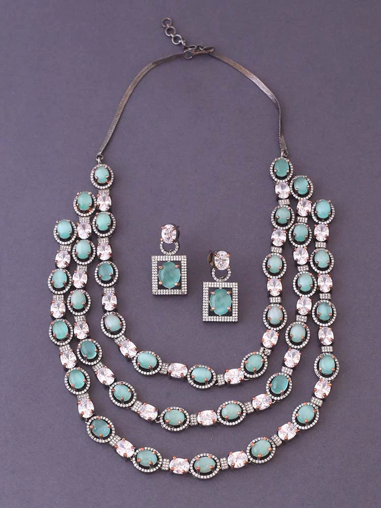 Mint Adriene Zirconia Jewellery Set - Image 3