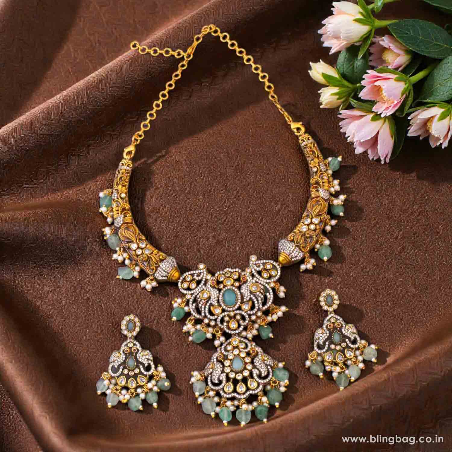 Mint Bellara Hasli Victorian Jewellery Set - New Arrival - Image 2