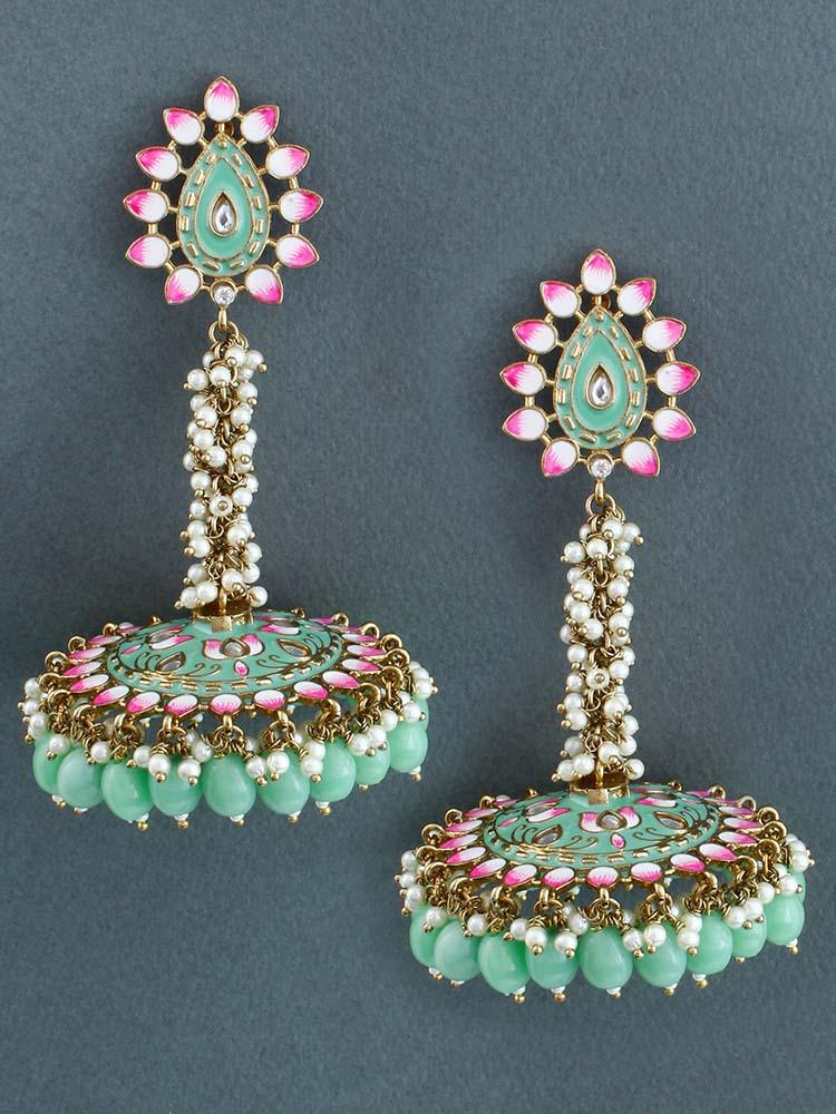 Mint Jacki Jhumkis - Image 4