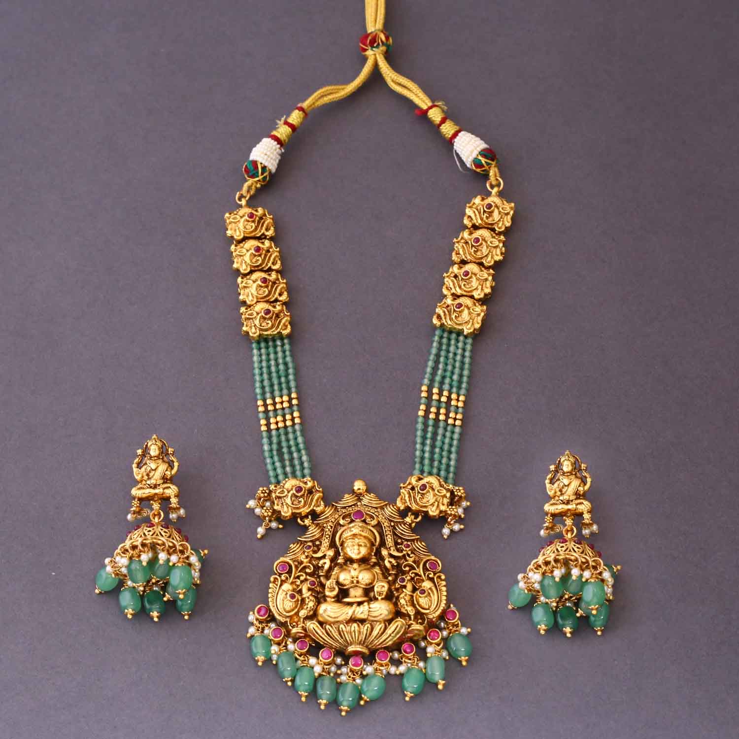 Mint Kamesvari Temple Jewellery Set- New Arrival - Image 3