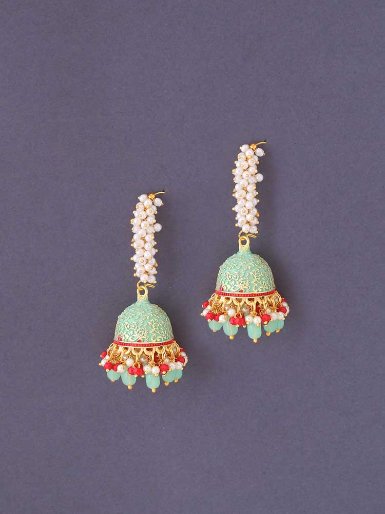 Mint Lekha Jhumkis - Image 2