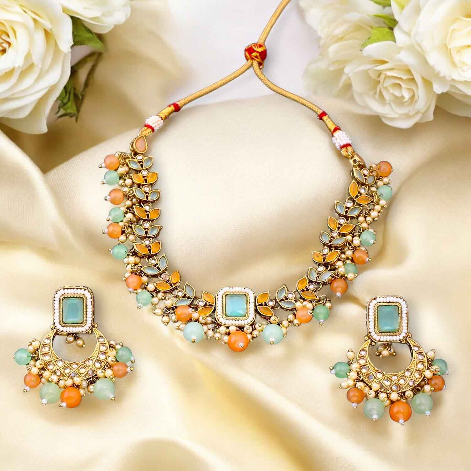 Mint Lilac Sonali jewellery Set