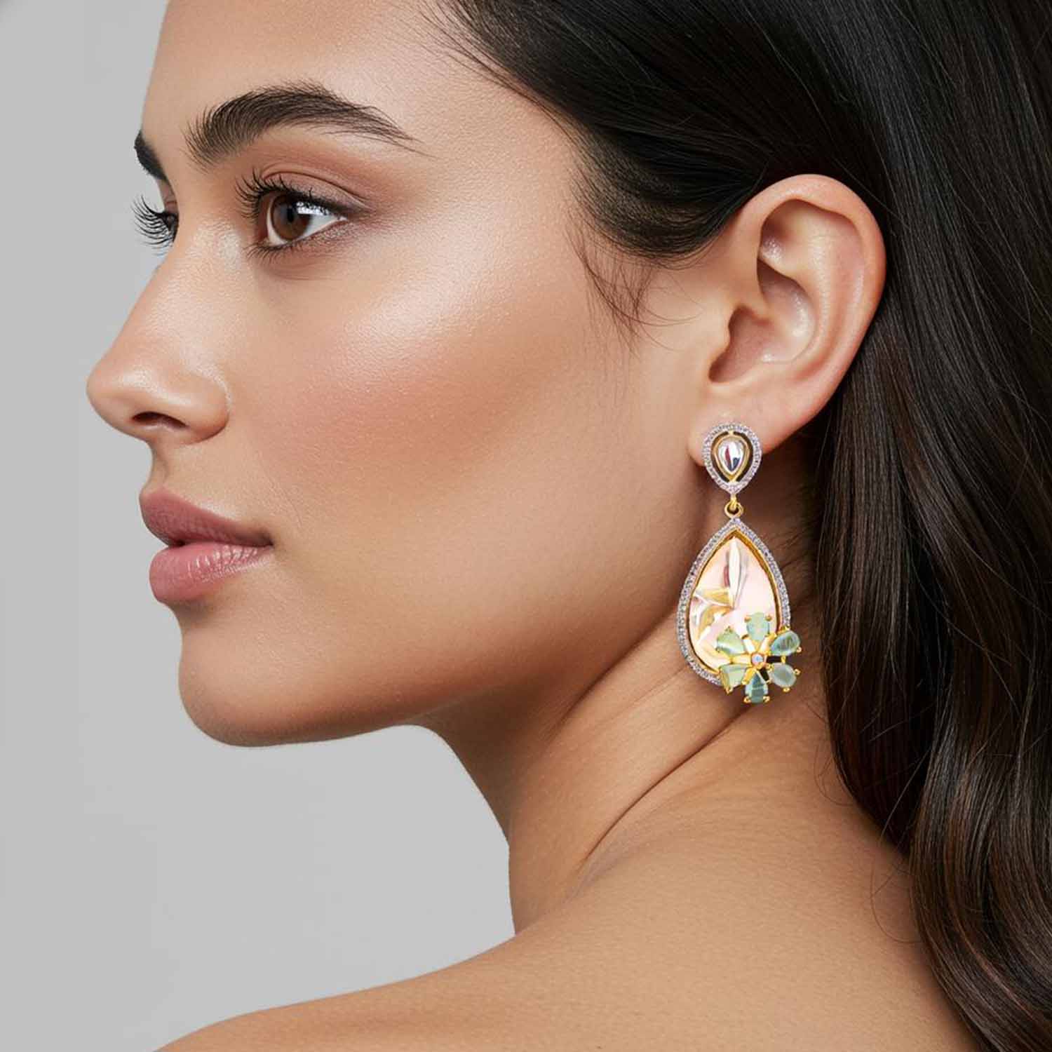 Mint Milenka Zirconia Danglers - Image 2