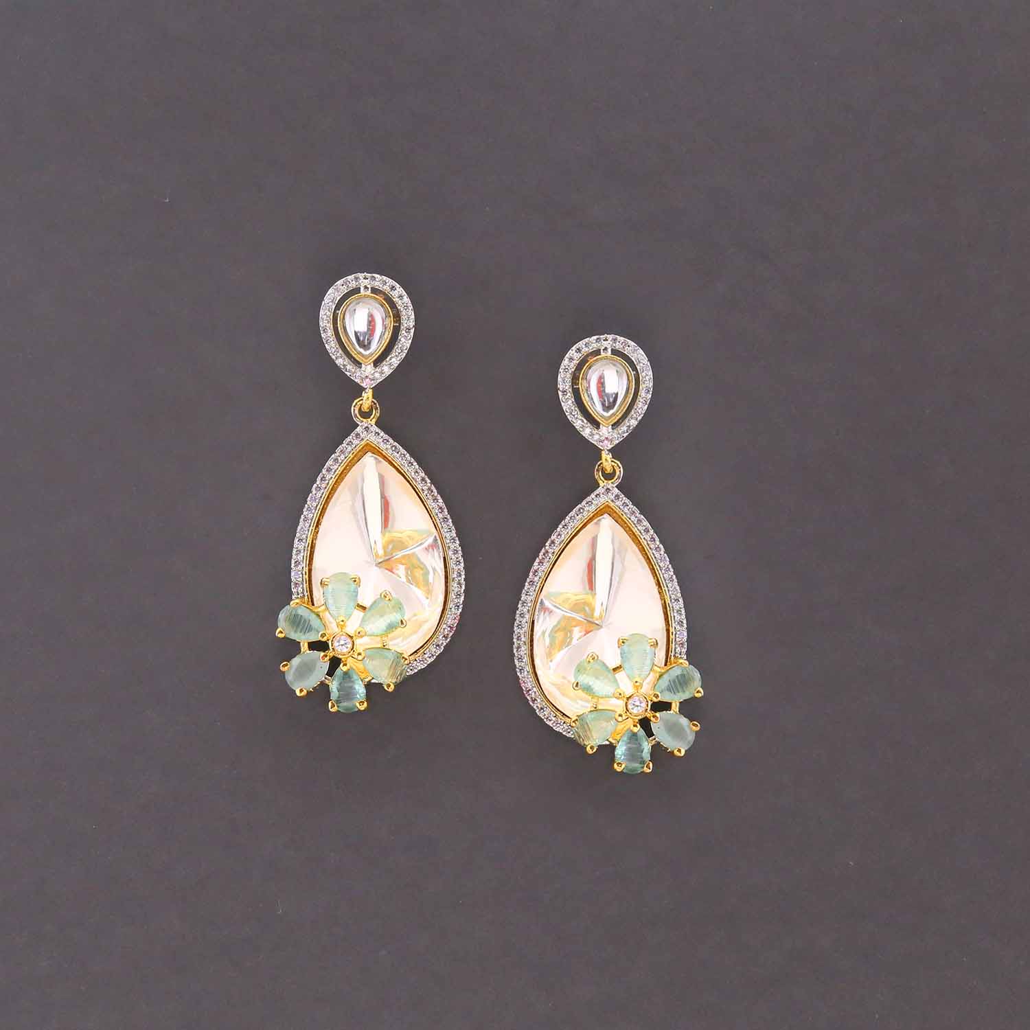 Mint Milenka Zirconia Danglers - Image 3