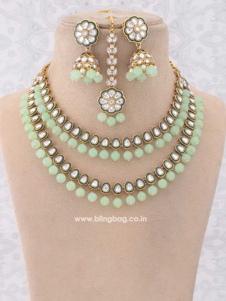 Mint Sanatish Jewellery Set