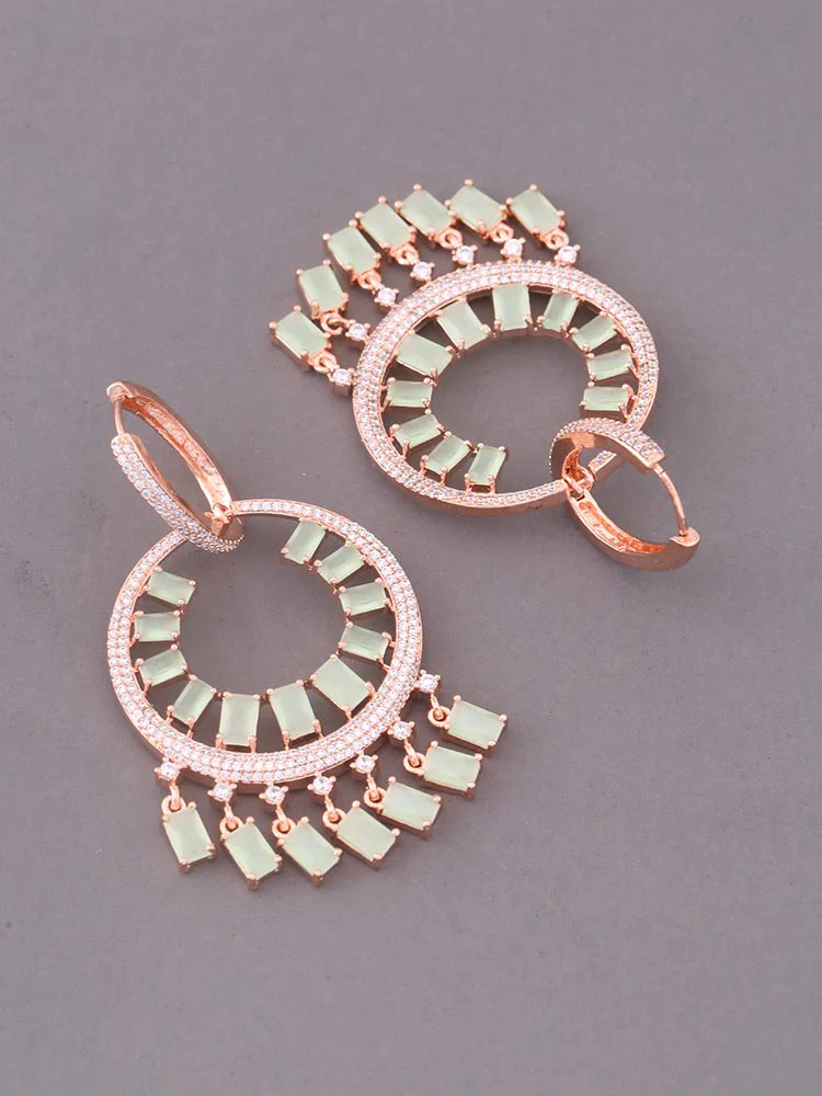 Mint Saranda Zirconia Danglers - Image 3