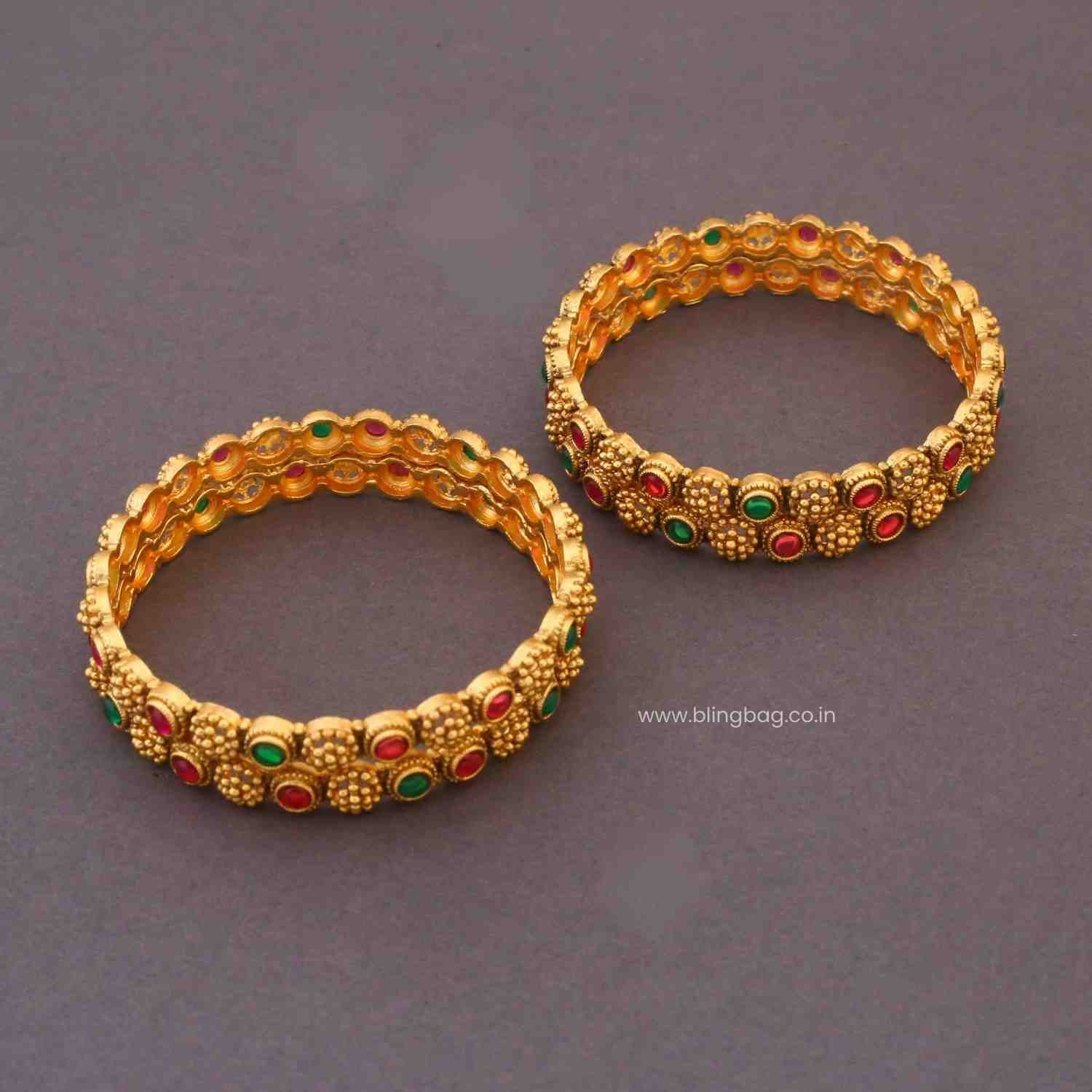 Multicolor Aarohii Bangles - Image 3