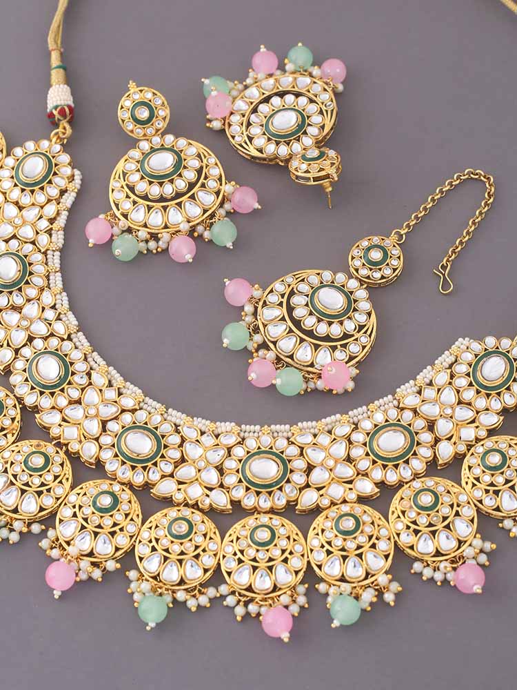 Multicolor Aarti Jewellery Set - Image 4