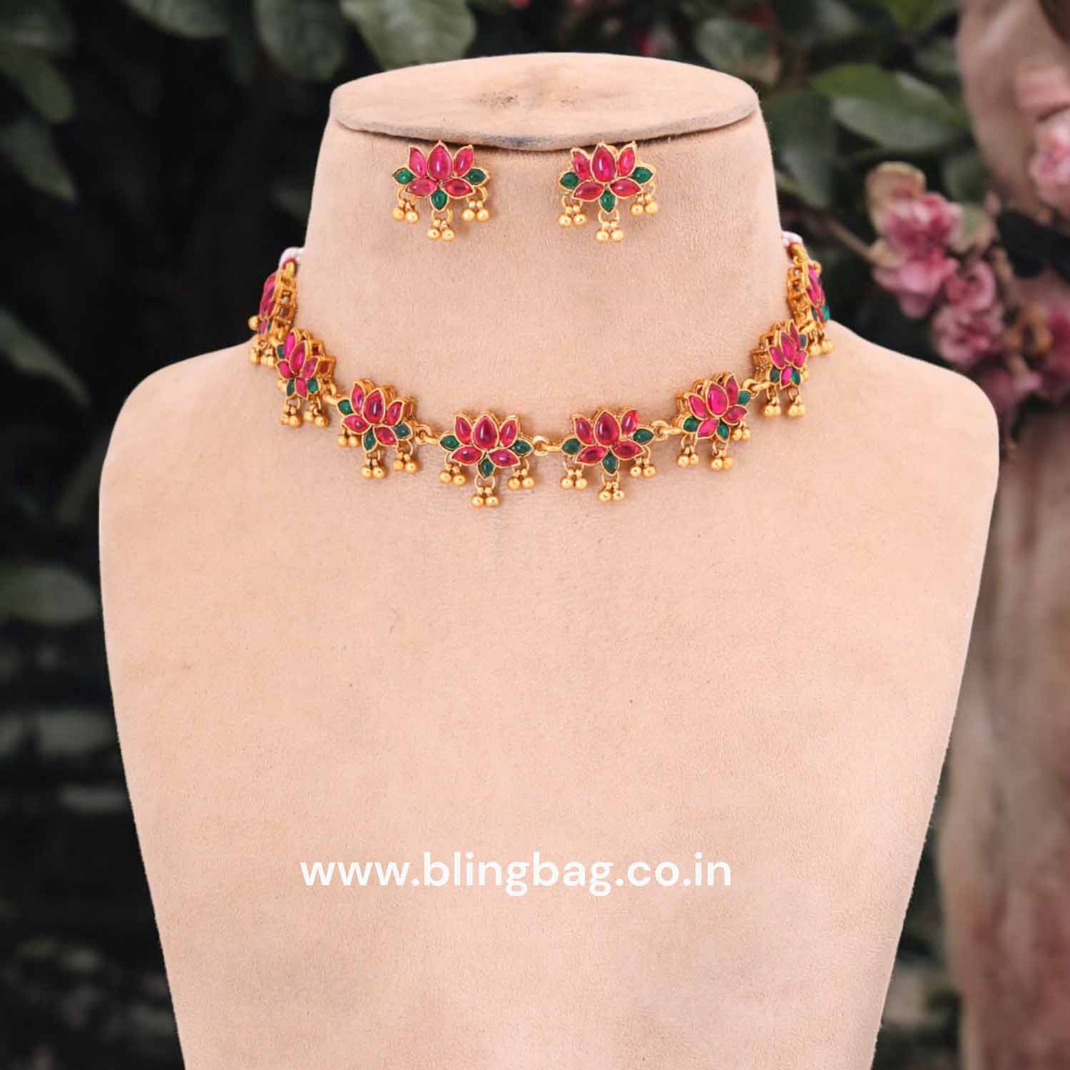 Multicolor Aaruni Antique Jewellery Set - New Arrival - Image 2
