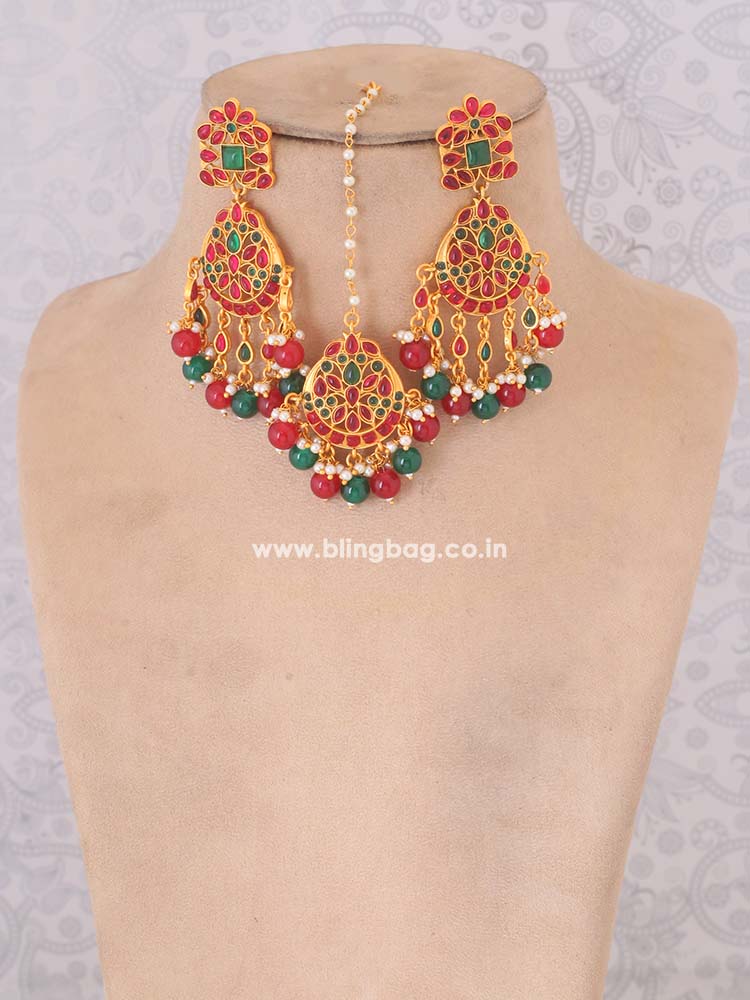 Multicolor Aavani Jewellery Set - Image 3