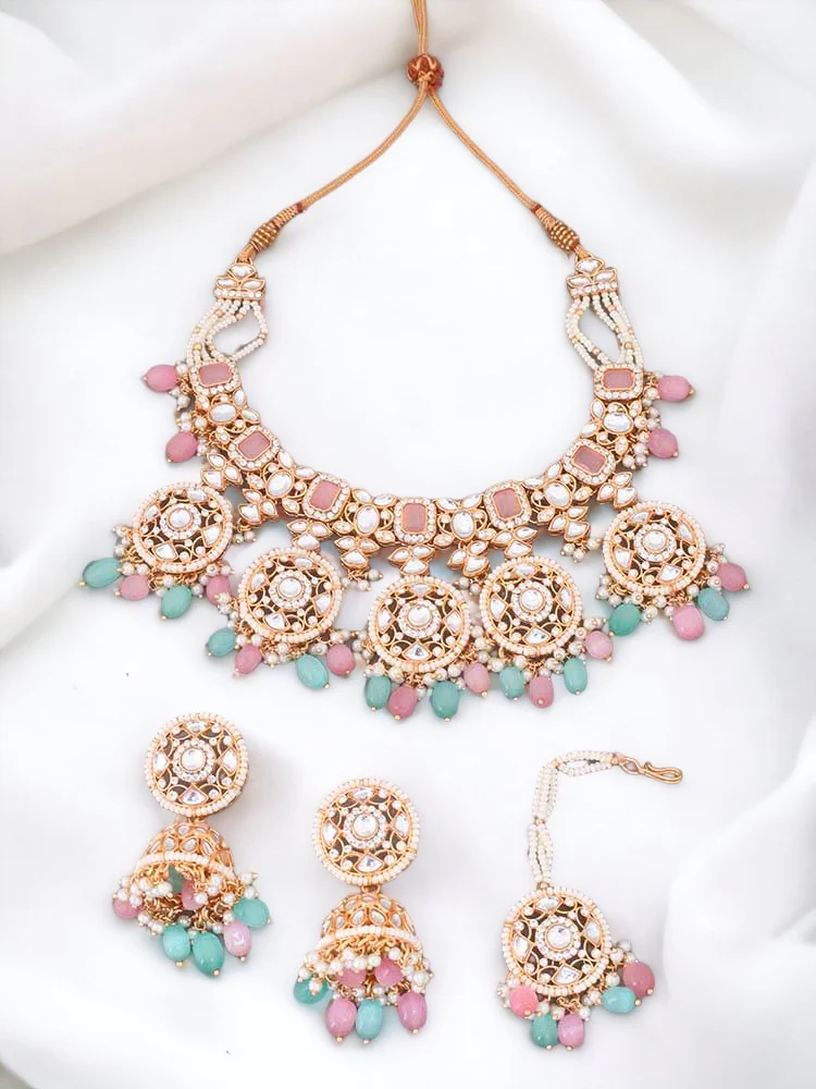 Multicolor Abhra Jewellery Set - Image 2