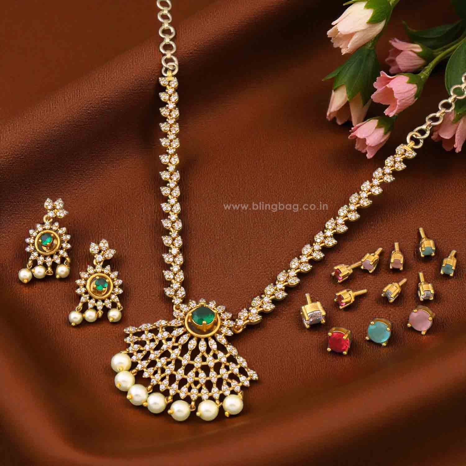 Multicolor Agnessa Victorian Jewellery Set - New Arrival - Image 2