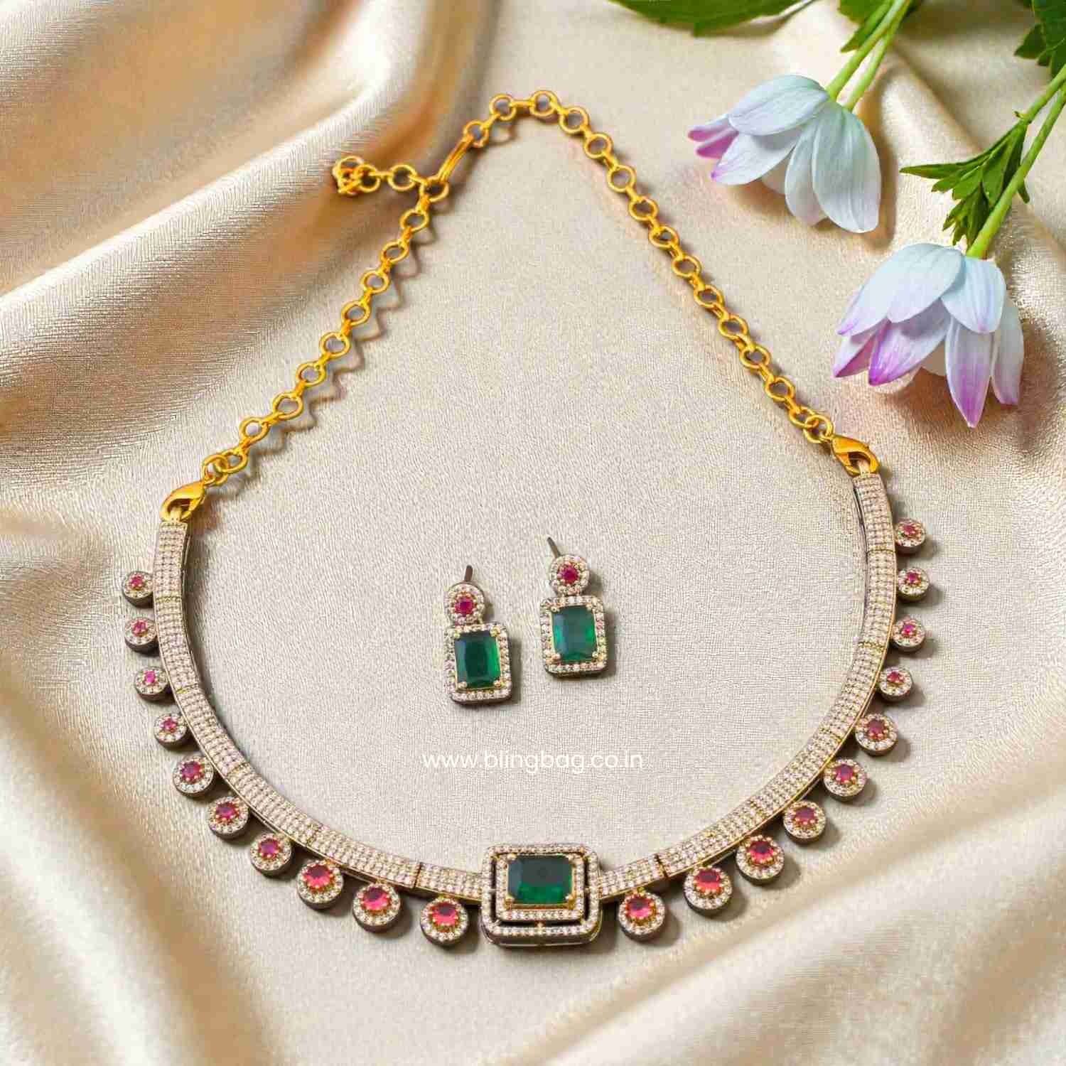 Multicolor Alicee Victorian Jewellery Set - New Arrival - Image 2