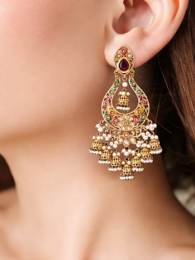 Multicolor Aliya Jhumkis - Image 2