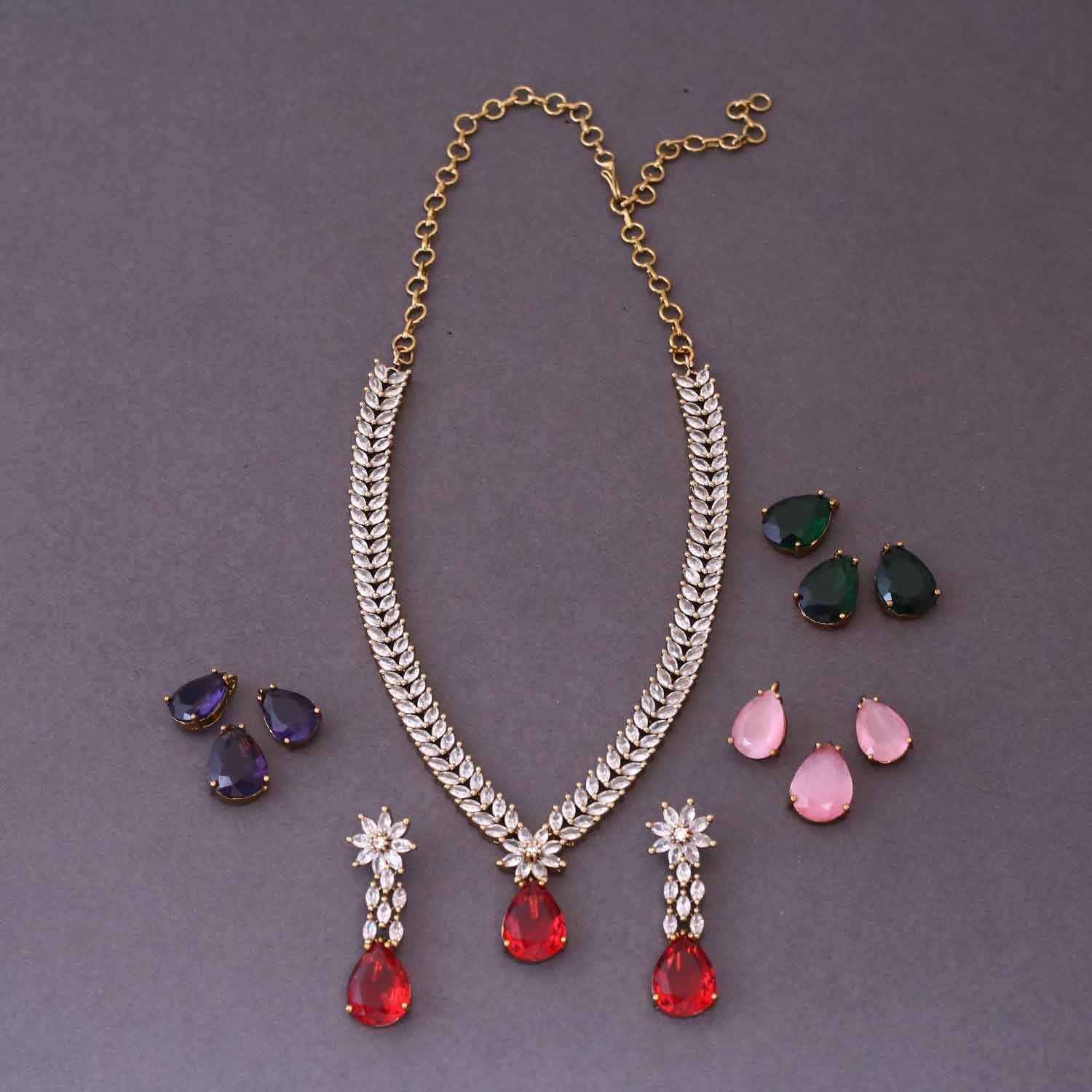 Multicolor Allegra Victorian Jewellery Set- New Arrival - Image 5