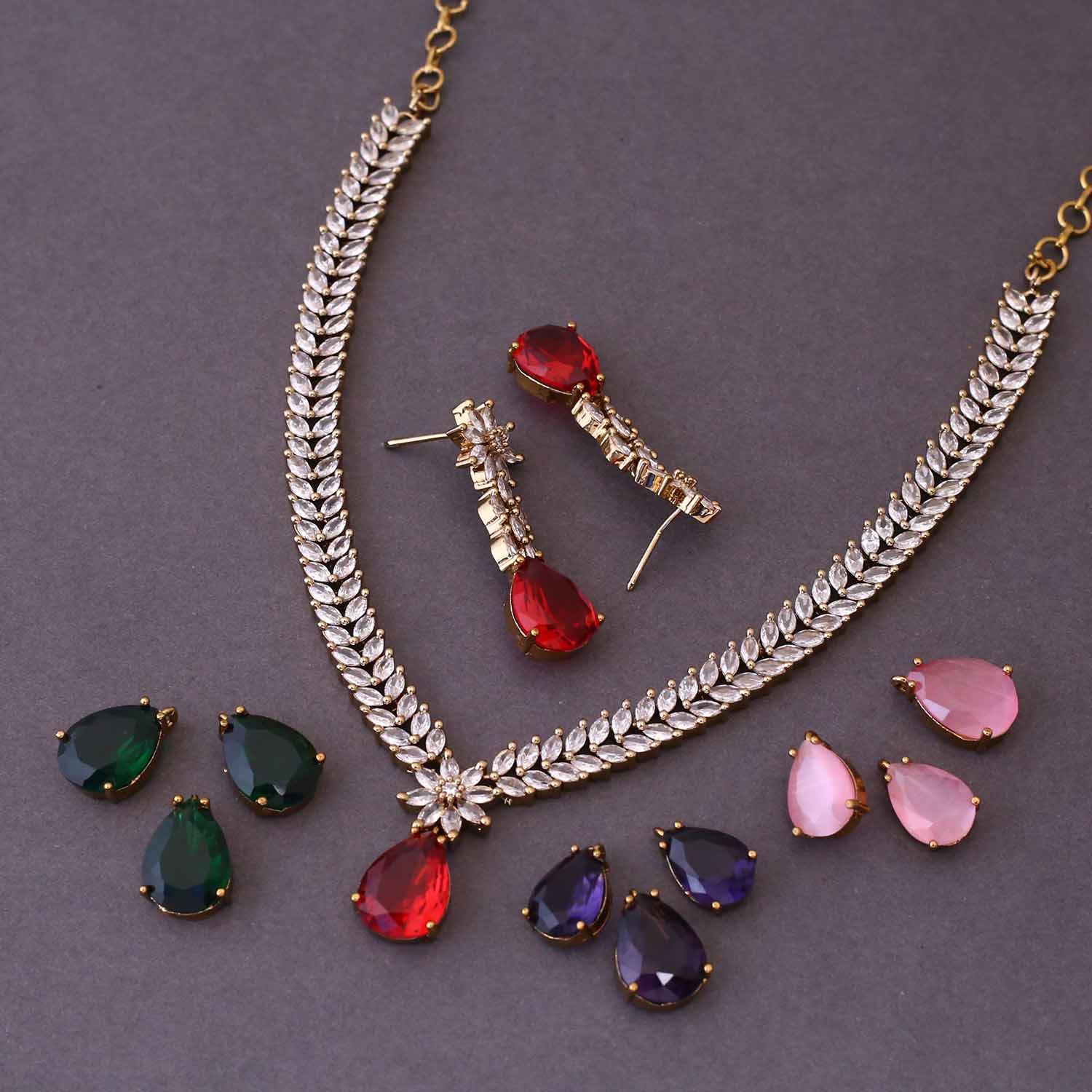 Multicolor Allegra Victorian Jewellery Set- New Arrival - Image 6