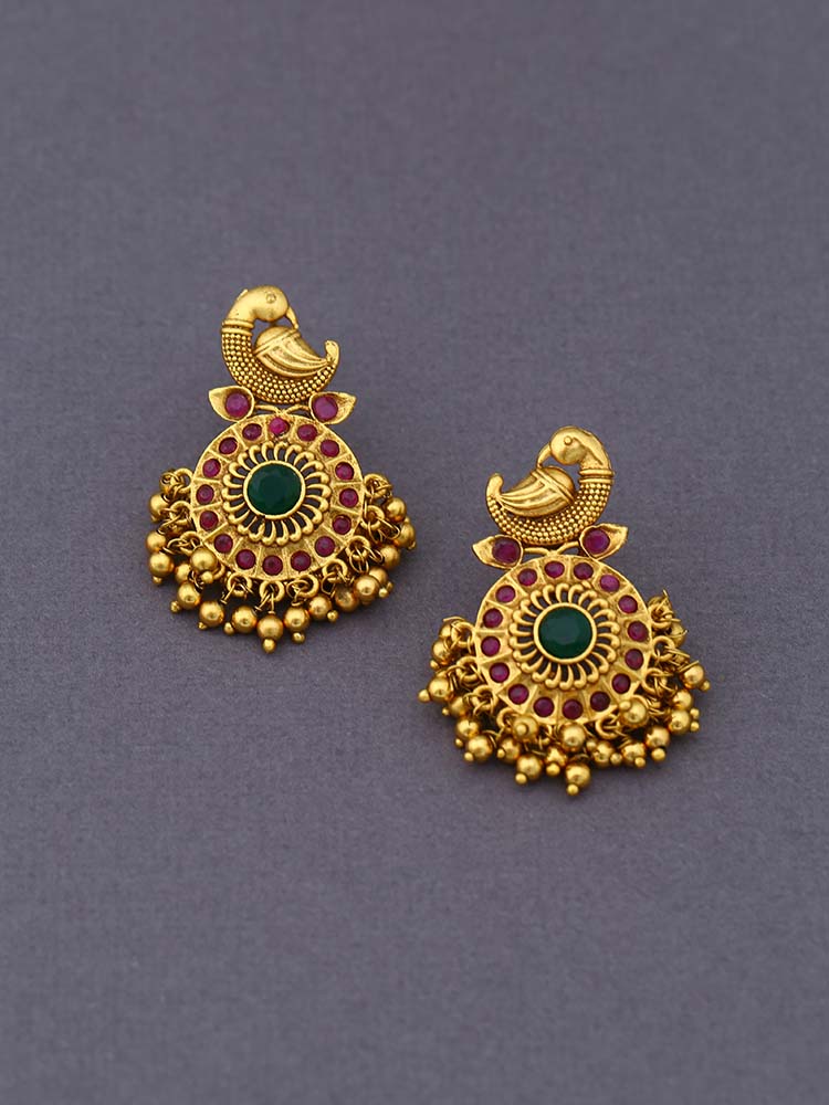 Multicolor Anikan Temple Danglers - Image 3