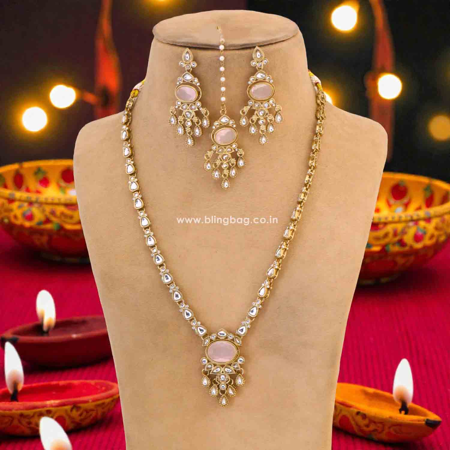 Multicolor Anikashi Kundan Jewellery Set - Image 3