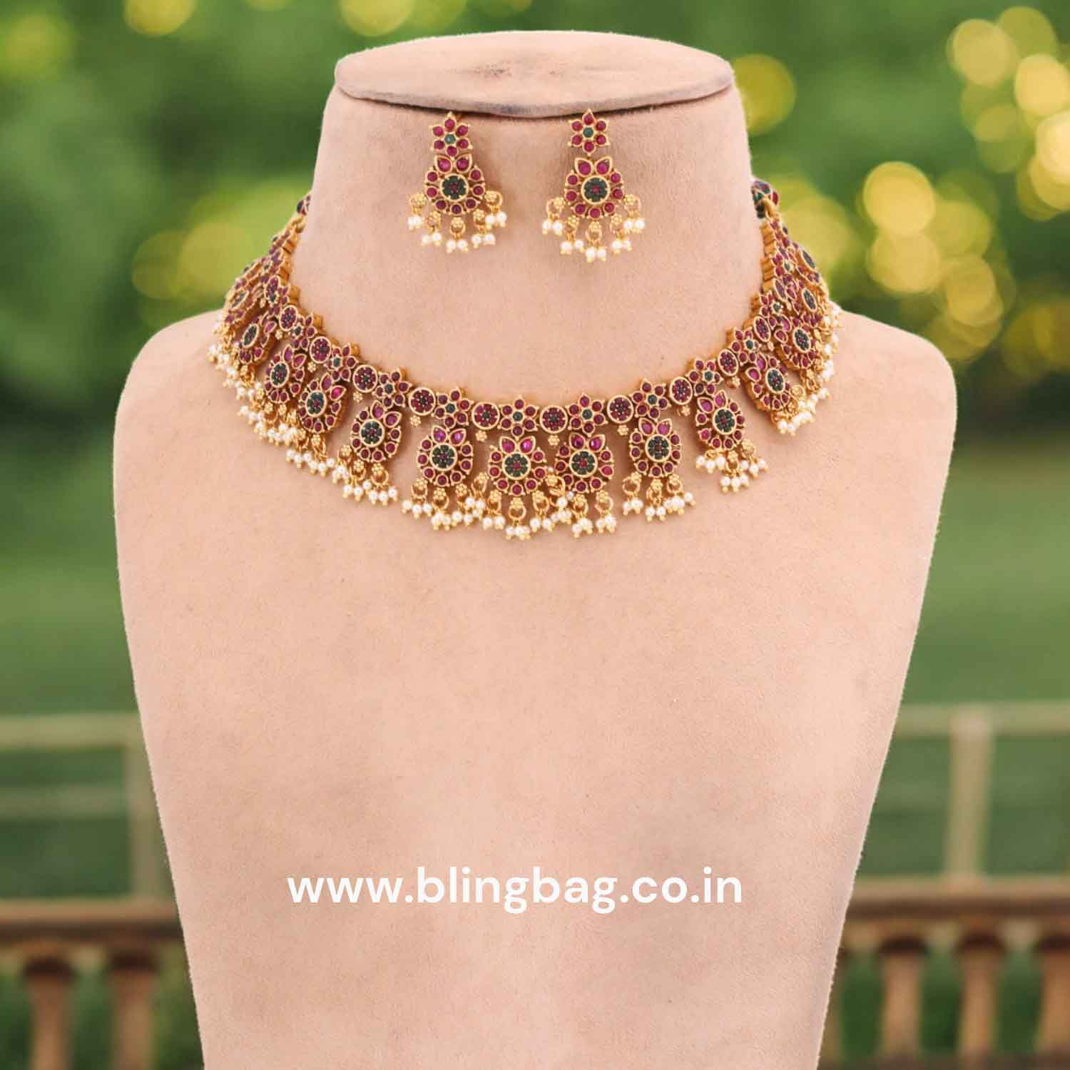 Multicolor Askini Antique Jewellery Set -New Arrival - Image 3