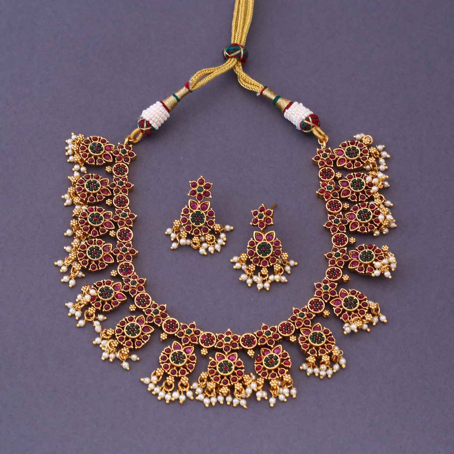 Multicolor Askini Antique Jewellery Set -New Arrival - Image 4