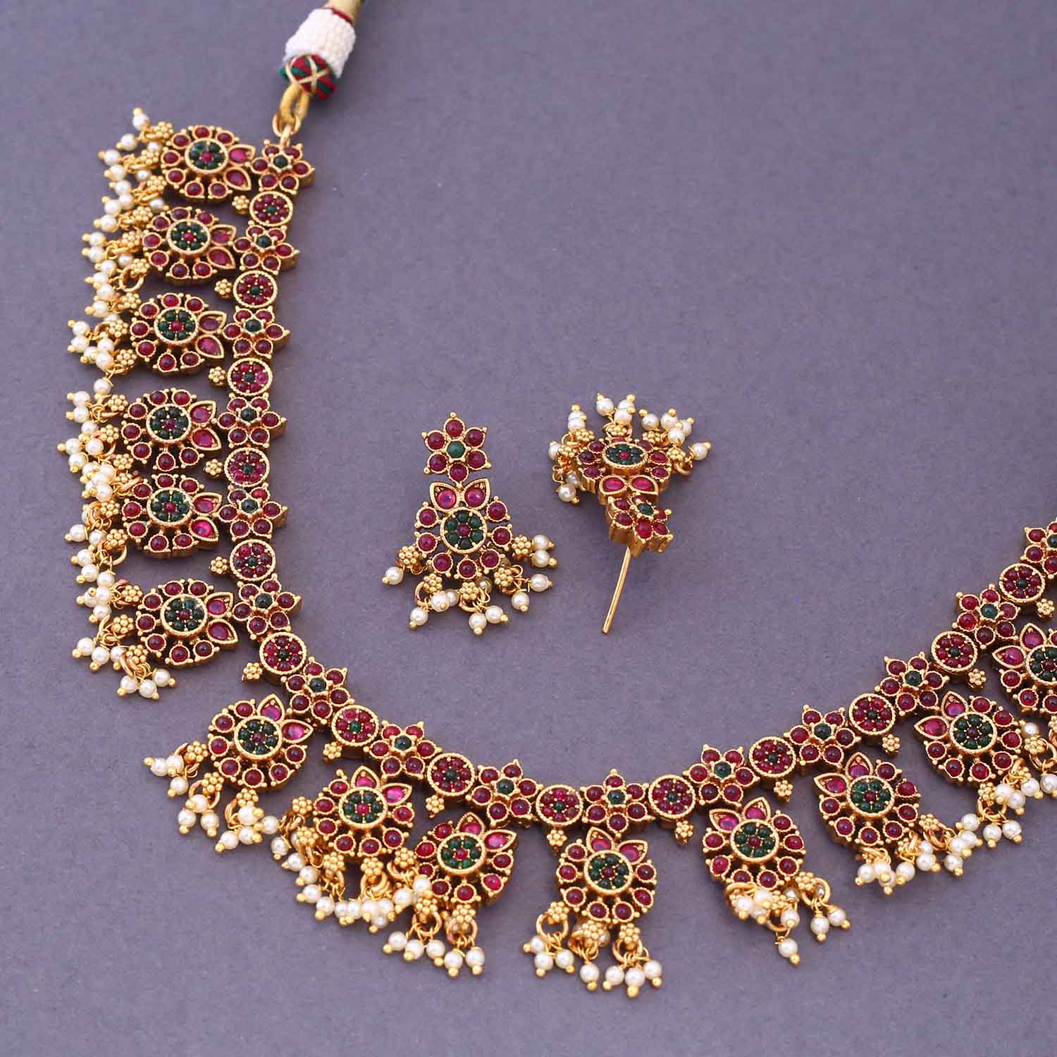 Multicolor Askini Antique Jewellery Set -New Arrival - Image 5