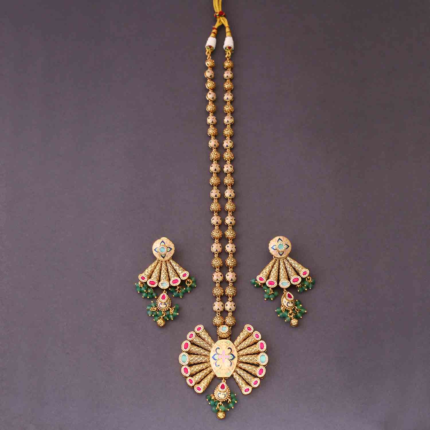 Multicolor Athira Antique Rajwadi Set - Image 3