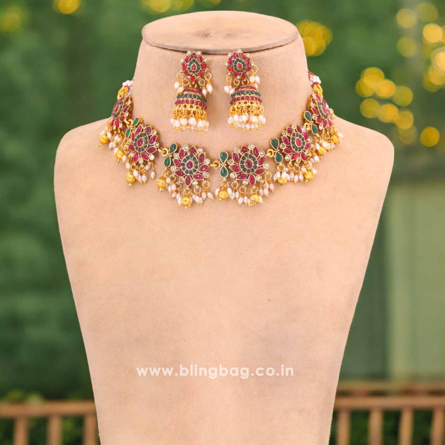 Multicolor Bhavisha Antique Jewellery Set - New Arrival - Image 2