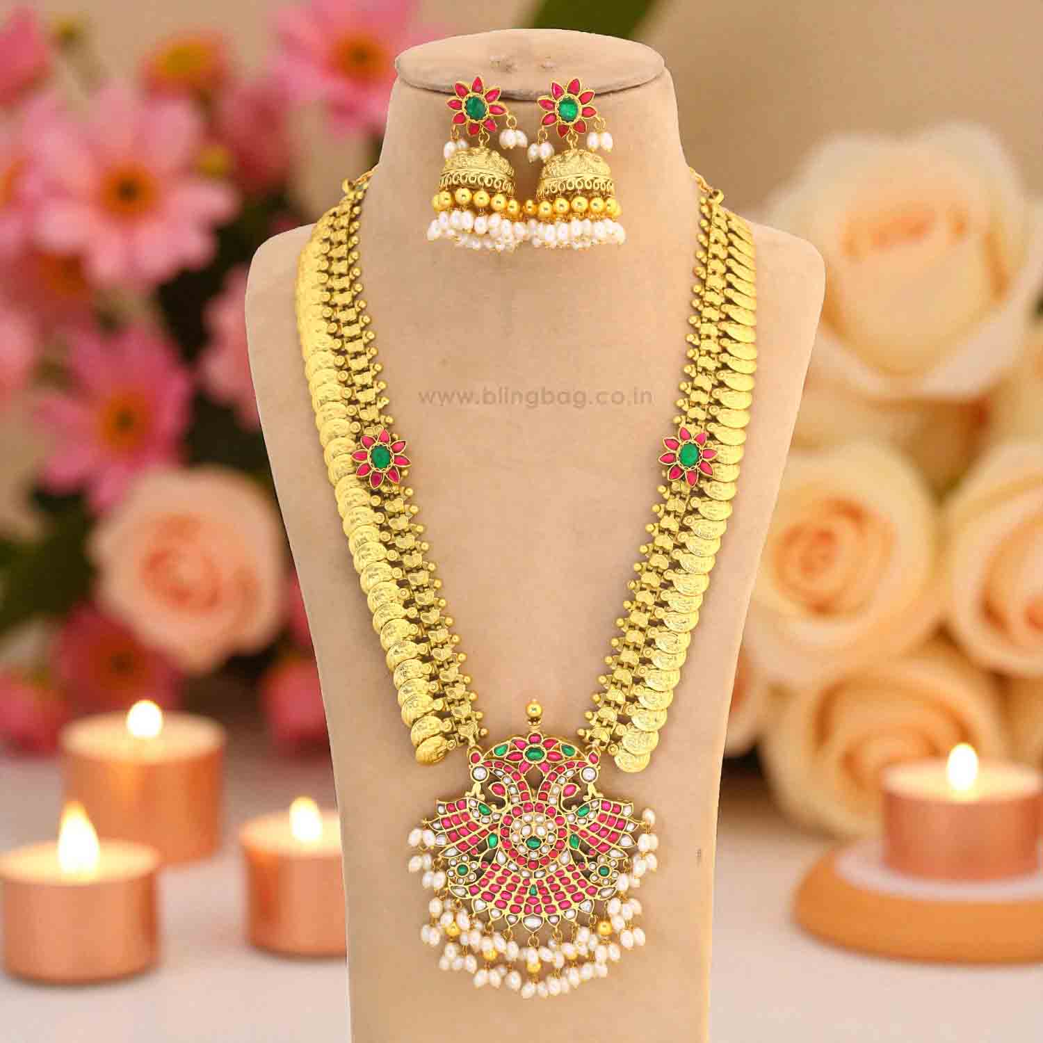 Multicolor Bijoya Antique Jewellery Set - New Arrival - Image 3