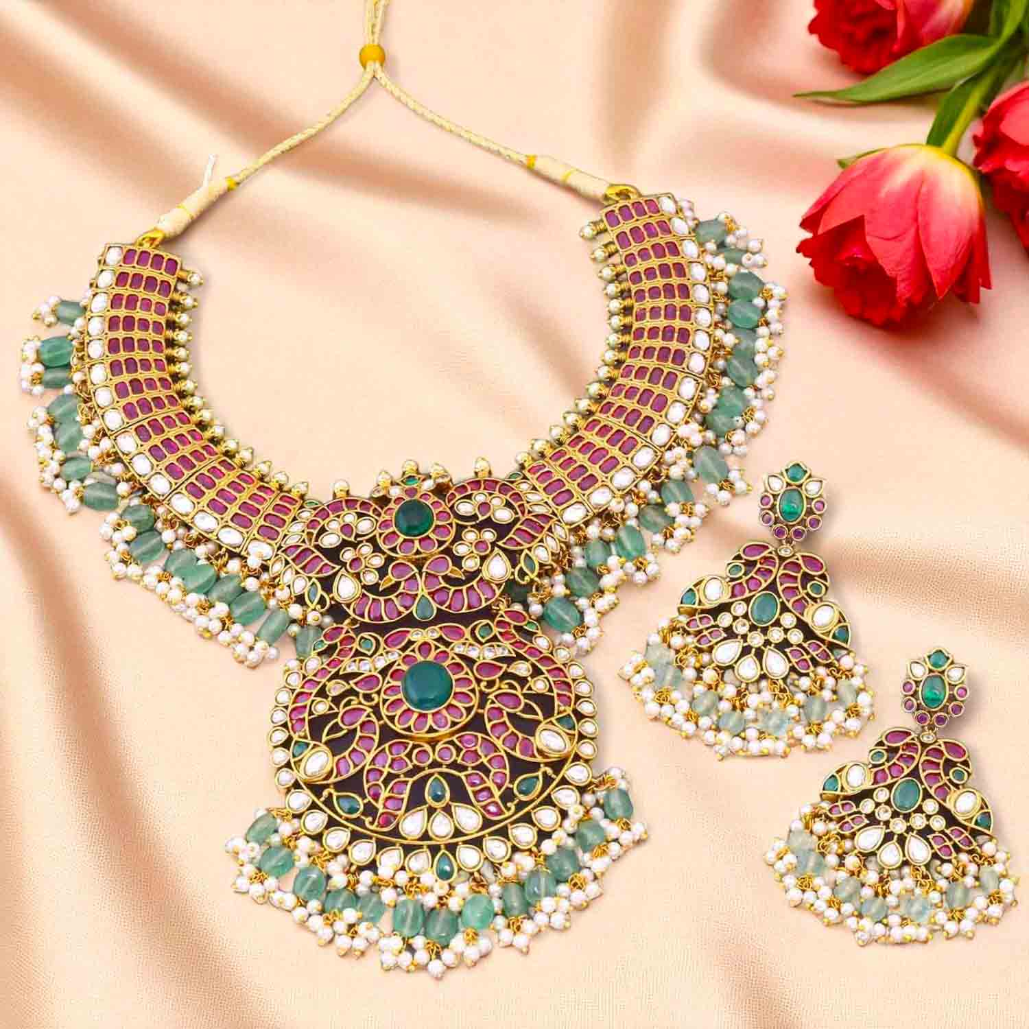 Multicolor Clarisse Antique Jewellery Set - New Arrival - Image 3