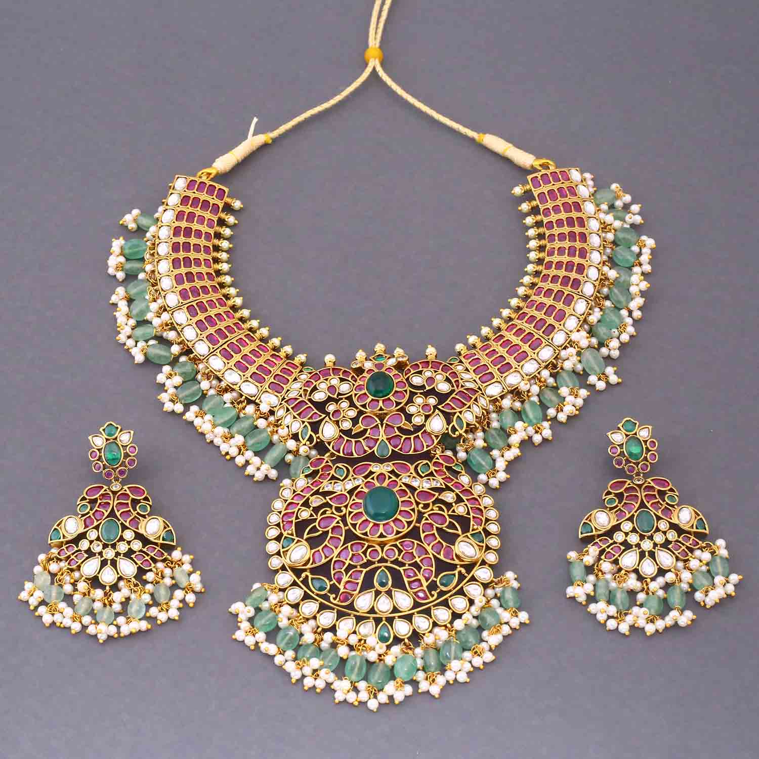 Multicolor Clarisse Antique Jewellery Set - New Arrival - Image 4