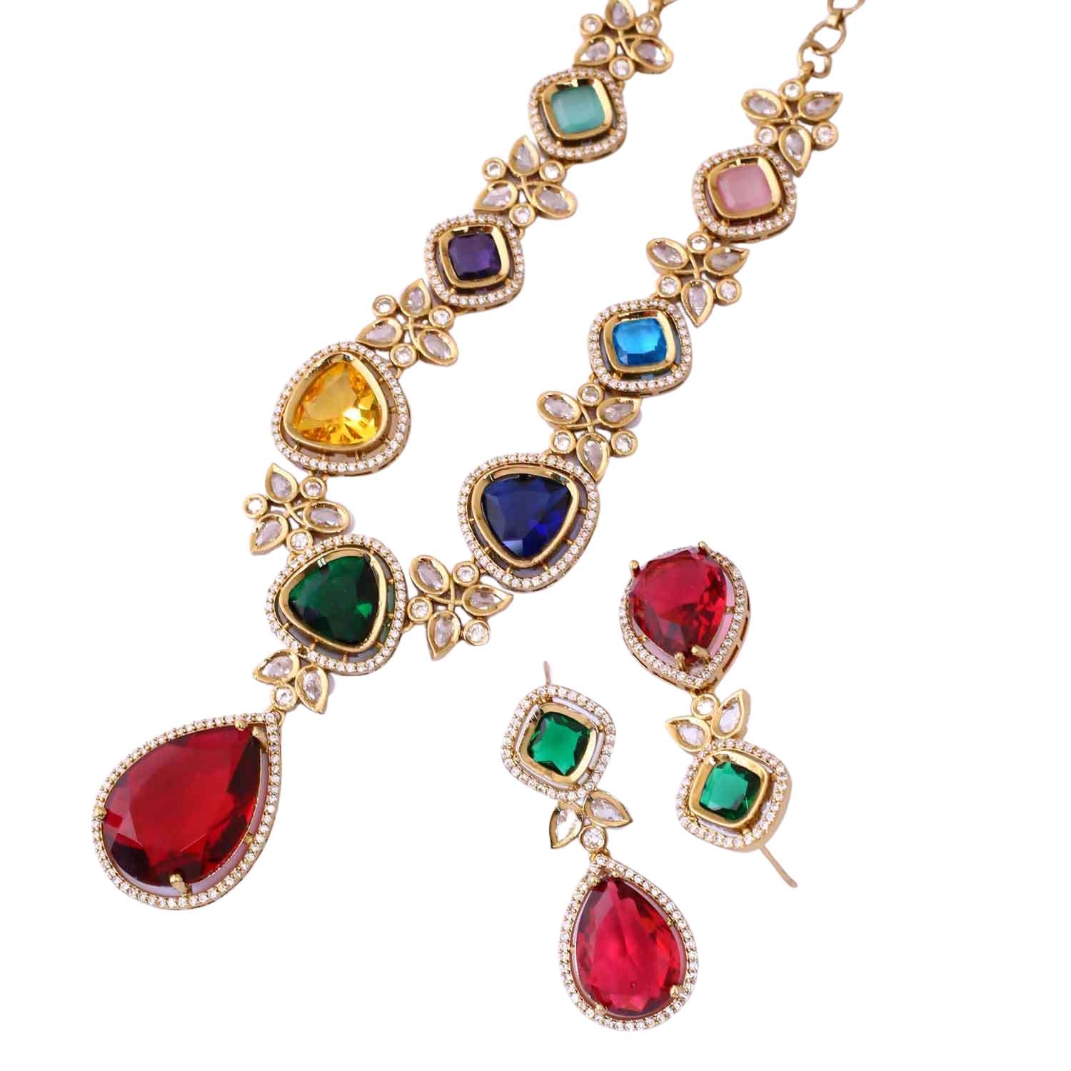 Multicolor Dagmar Victorian Jewellery Set - New Arrival - Image 4