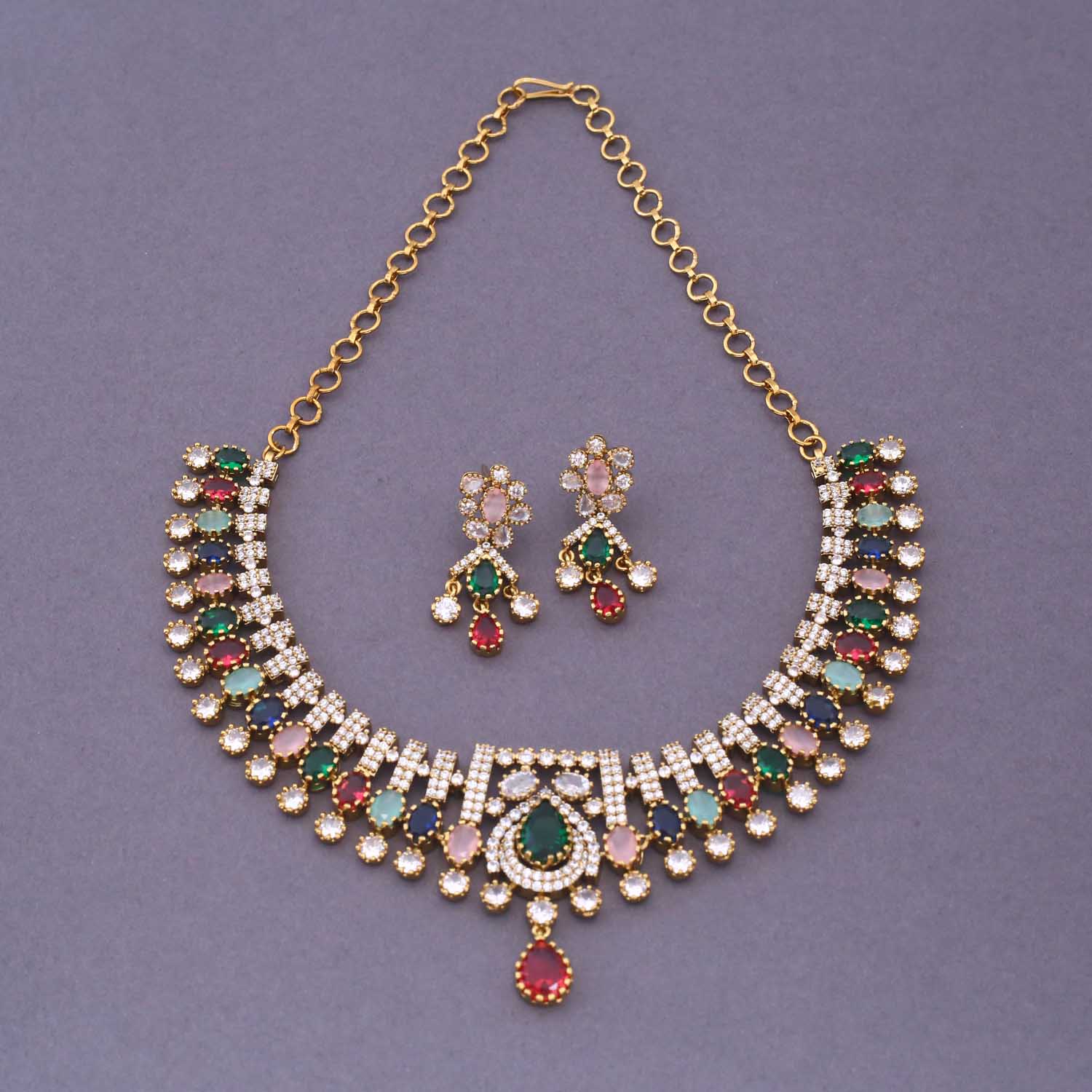 Multicolor Florine Hasli Victorian Jewellery Set - New Arrival - Image 3