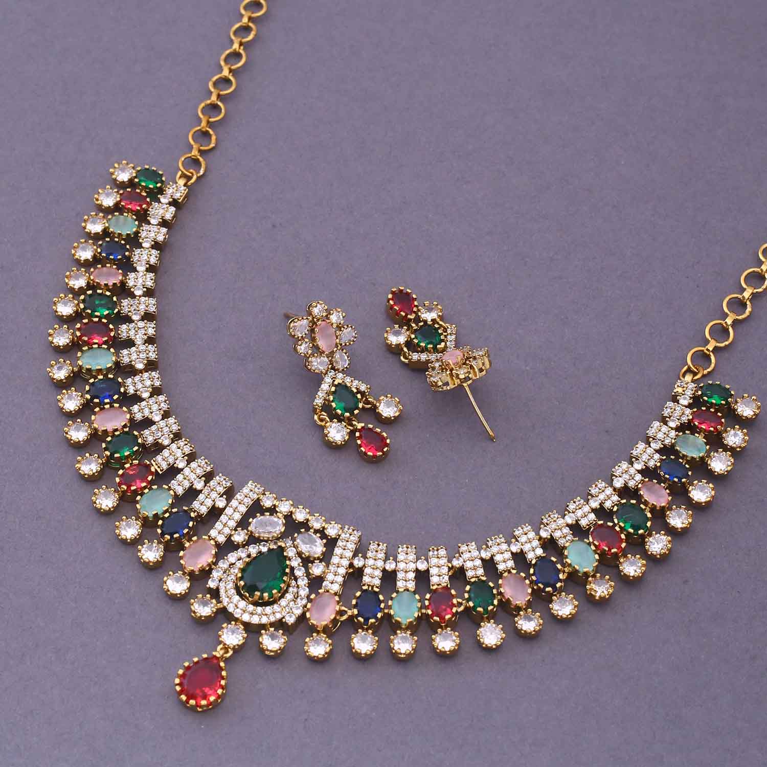 Multicolor Florine Hasli Victorian Jewellery Set - New Arrival - Image 4