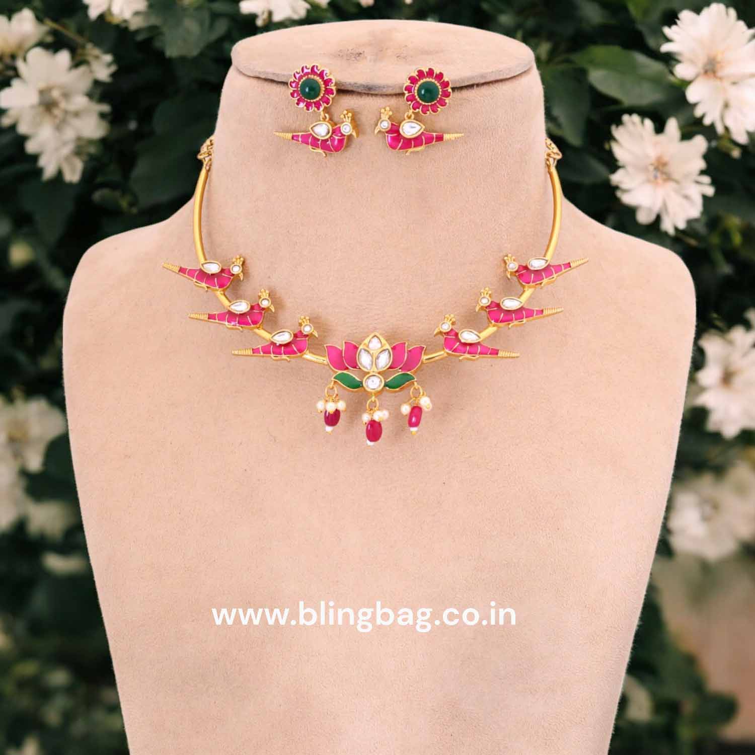 Multicolor Fria Hasli Antique Jewellery Set- New Arrival - Image 2