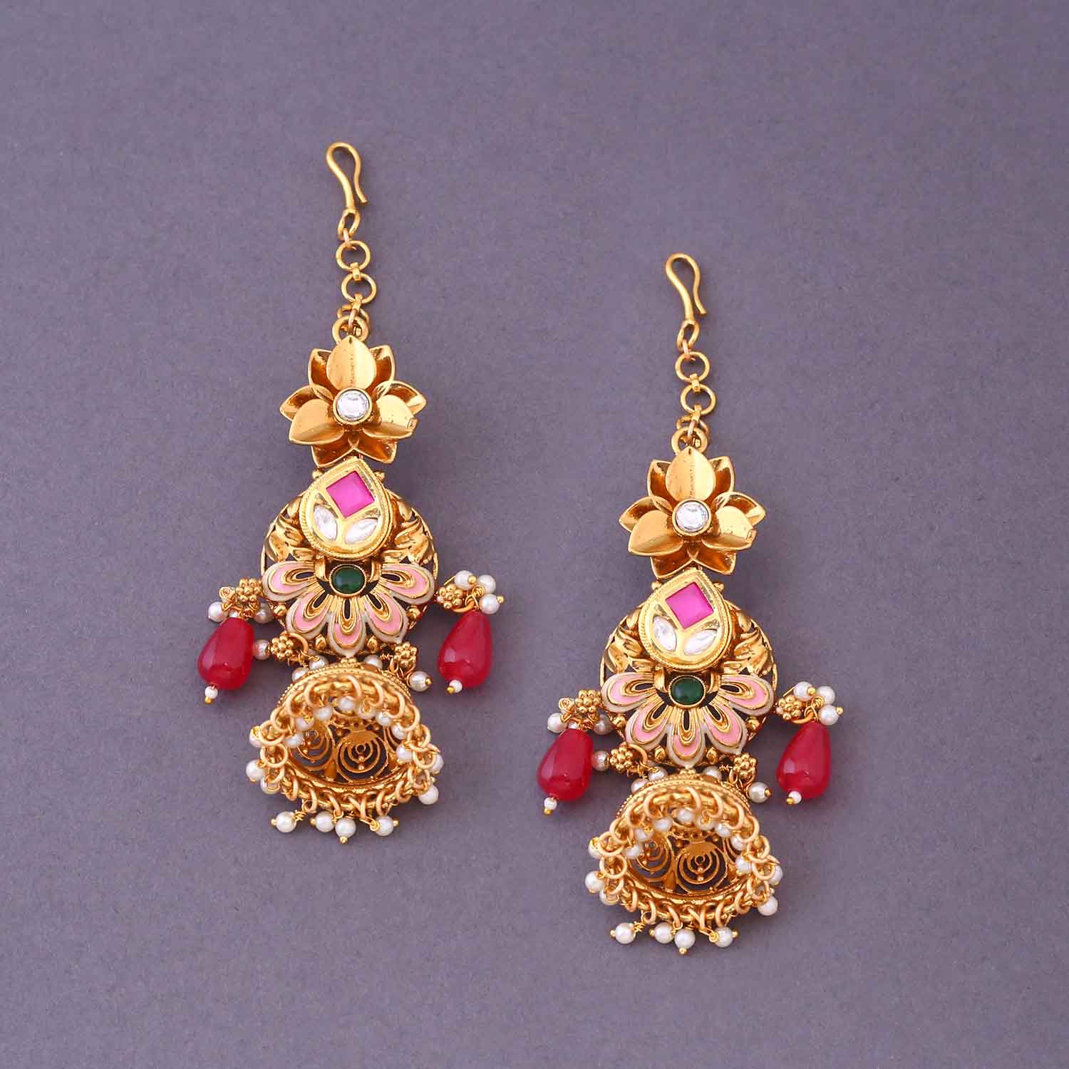 Multicolor Githalya Bridal Jewellery Set - Image 6