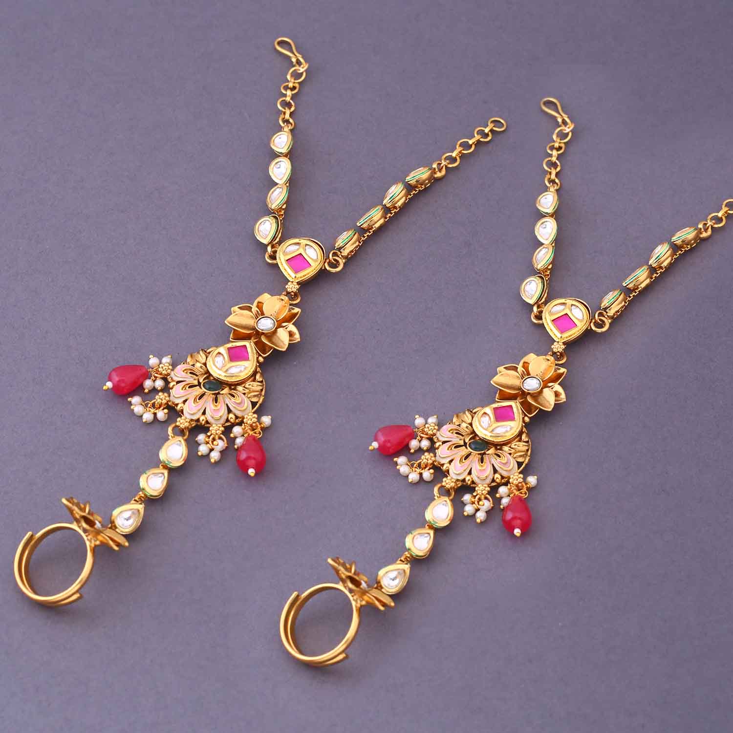 Multicolor Githalya Bridal Jewellery Set - Image 8