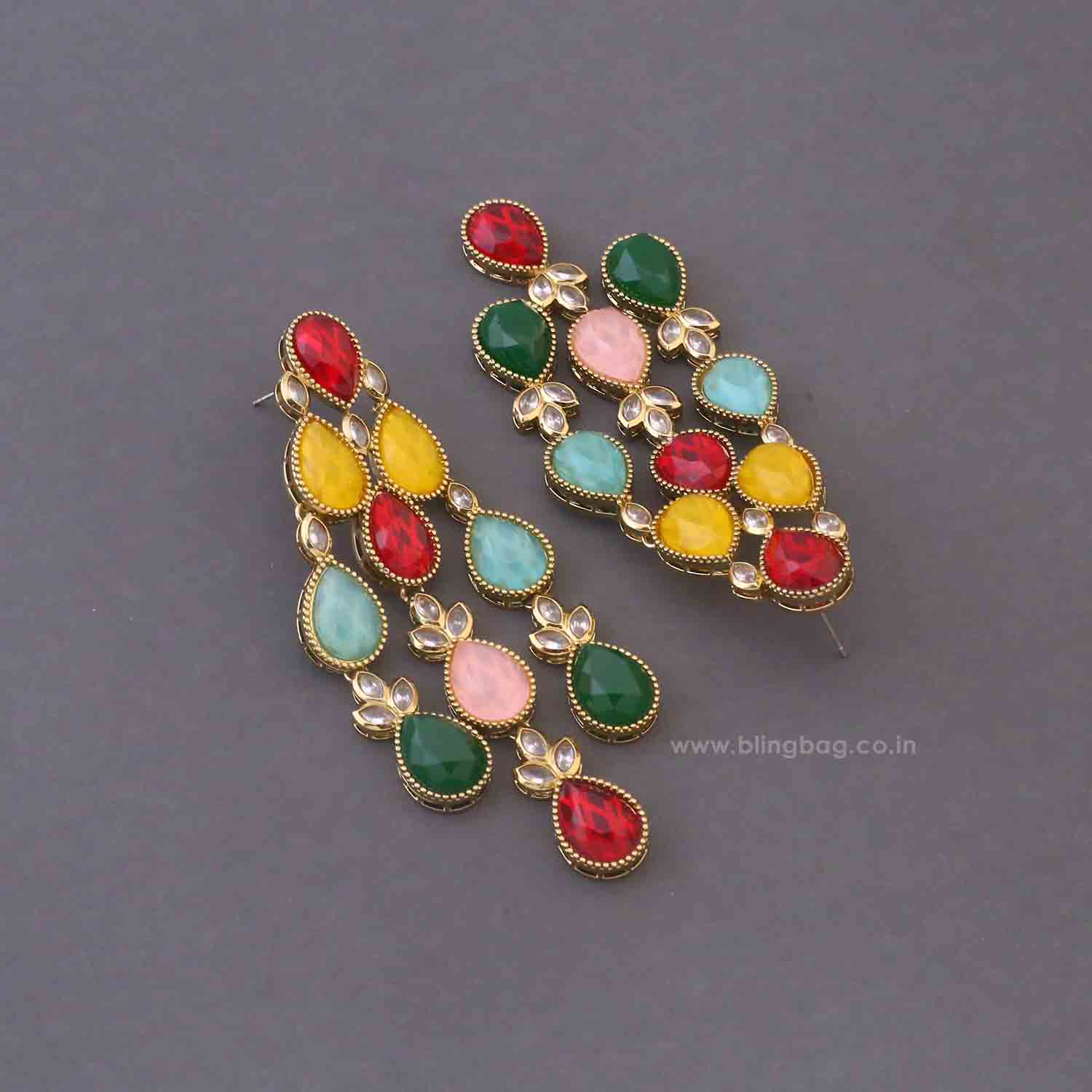 Multicolor Gourangi Danglers - Image 4
