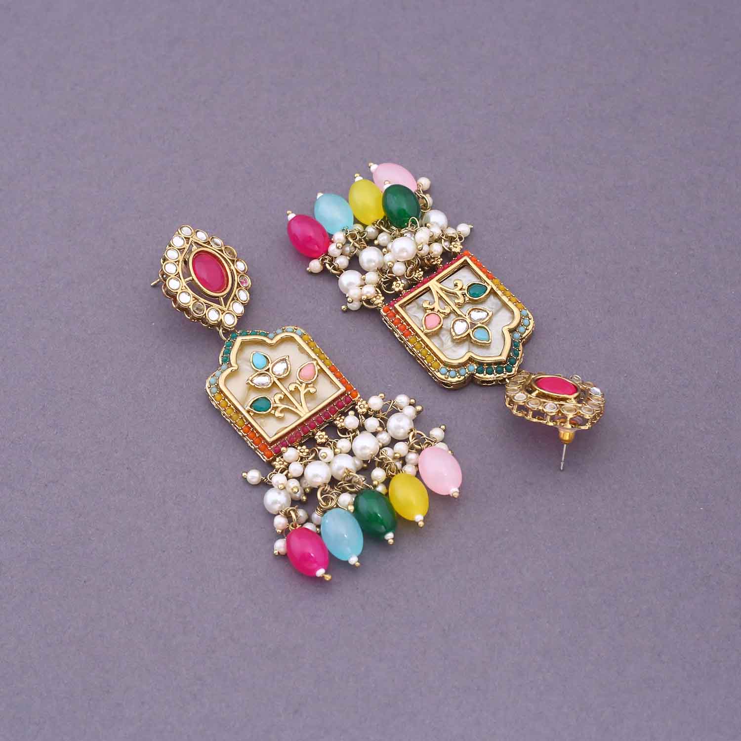 Multicolor Gul Punjabi Danglers - Image 3