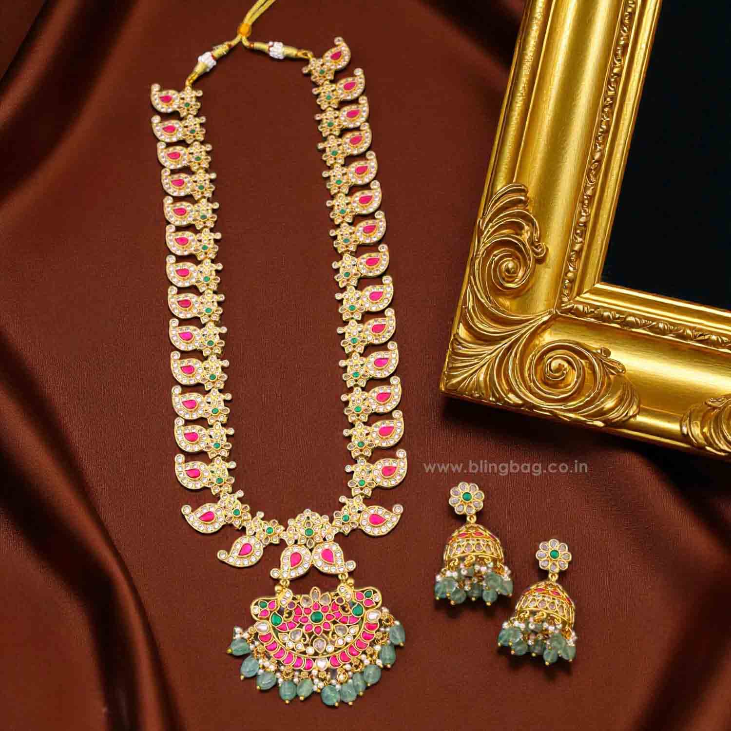 Multicolor Hansvika Antique Jewellery Set - New Arrival - Image 3