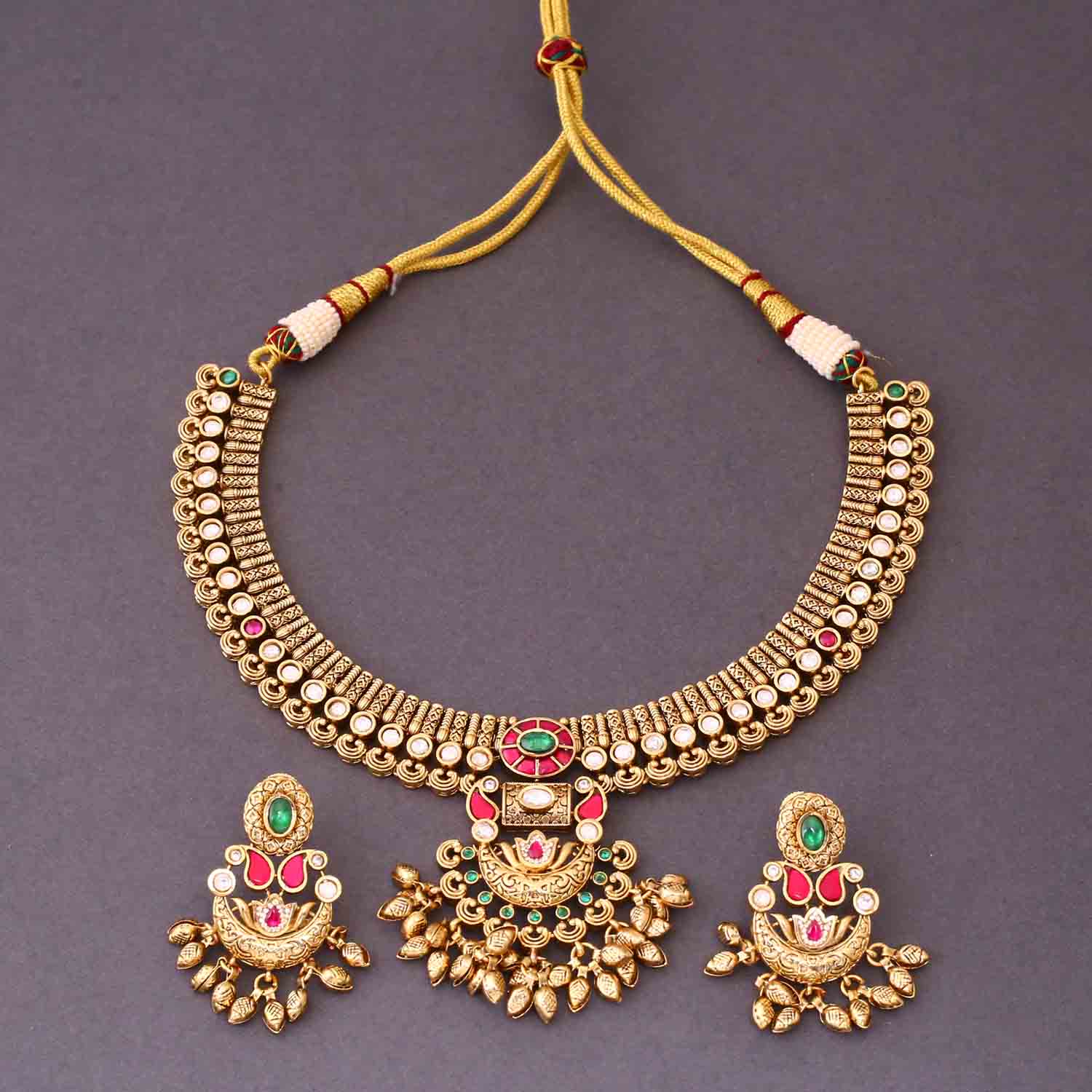 Multicolor Jahnvi Antique Rajwadi Set - Image 4
